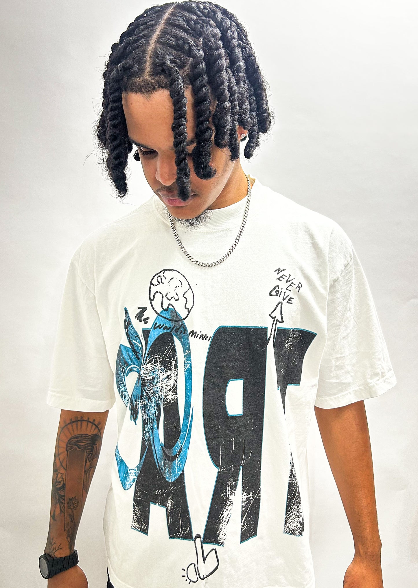 Infinite Art Tee White & Green