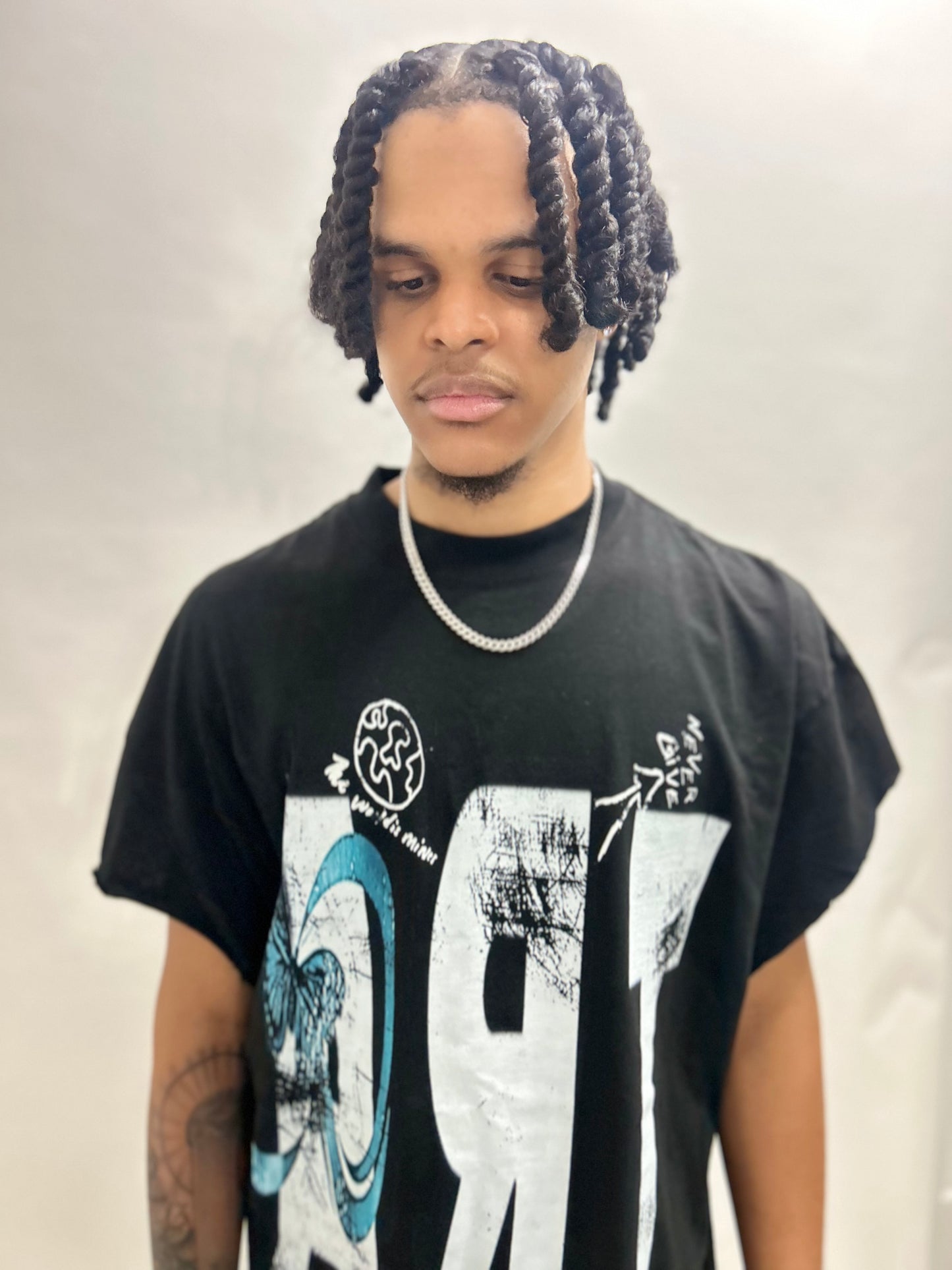 Infinite Art Tee Blk & Green