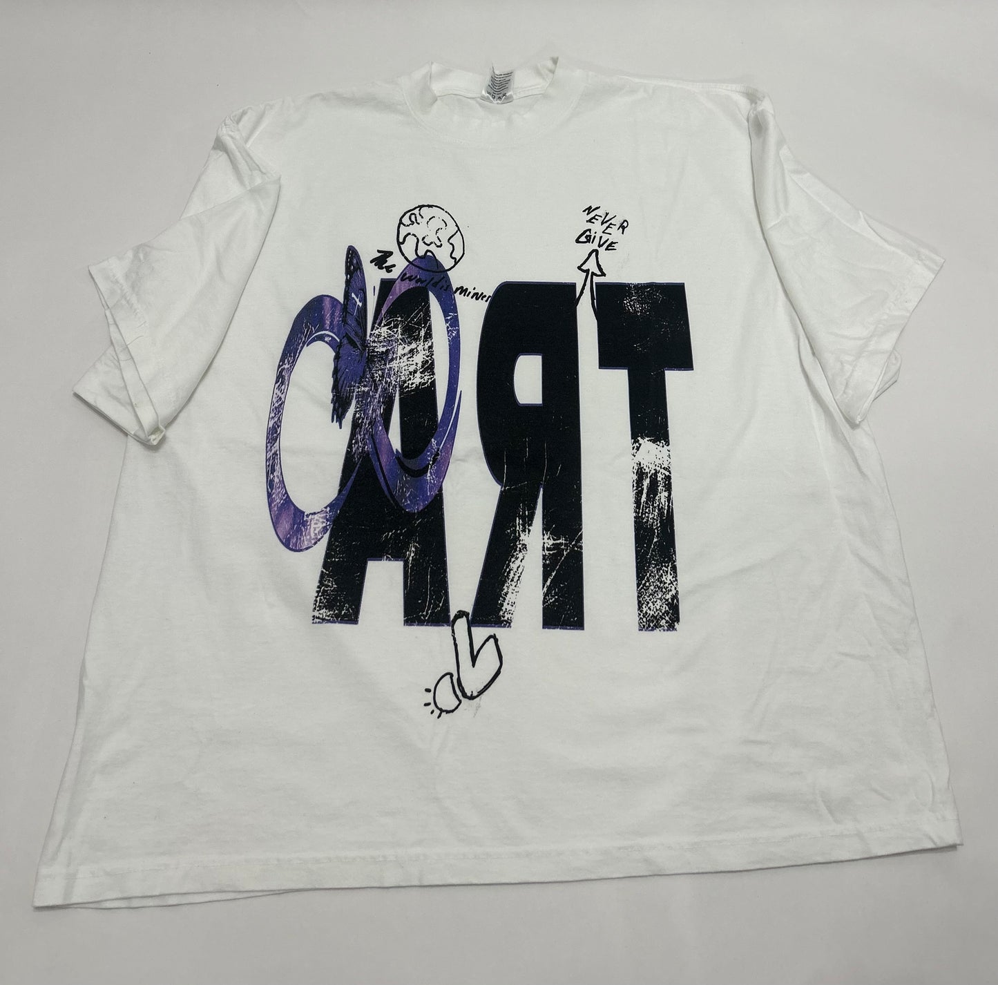 Infinite Art Tee White & Amethyst