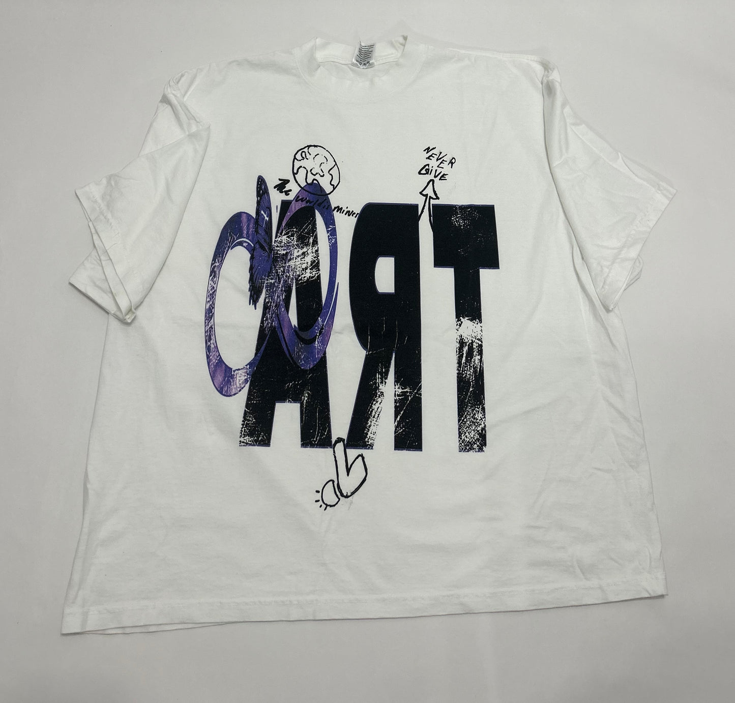 Infinite Art Tee White & Amethyst