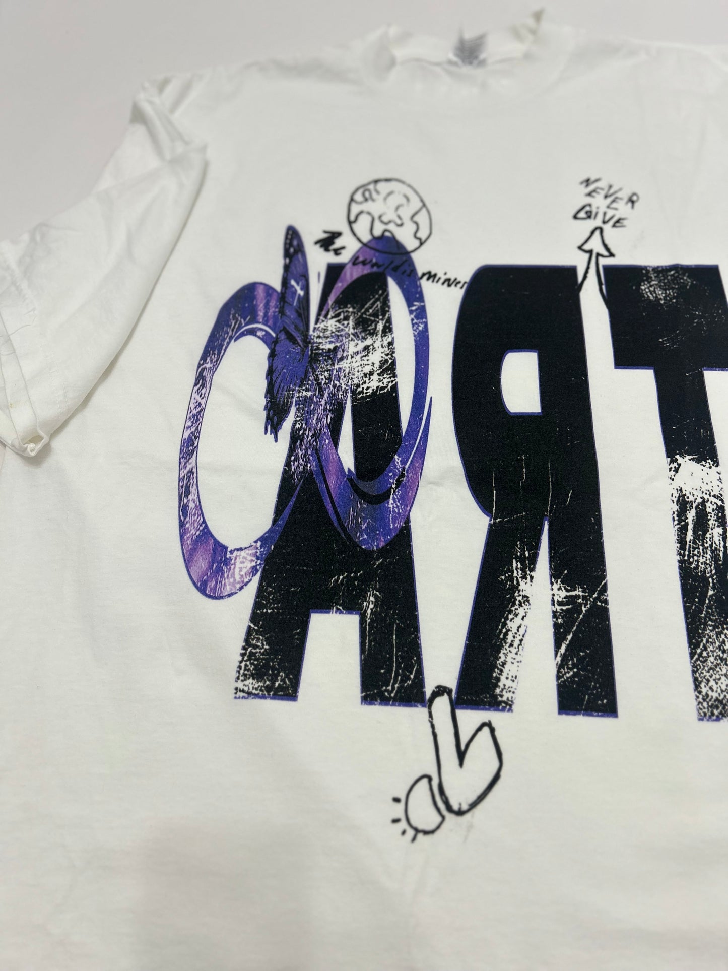 Infinite Art Tee White & Amethyst