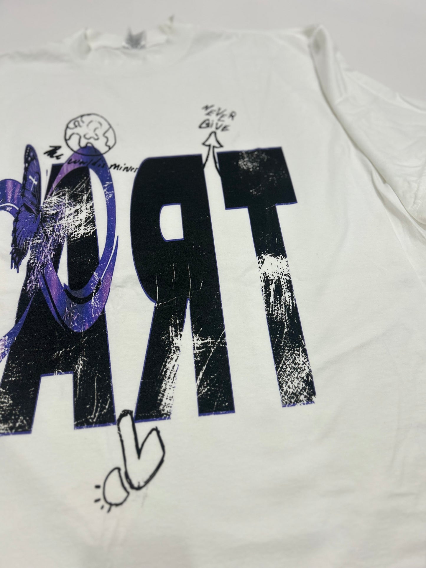 Infinite Art Tee White & Amethyst