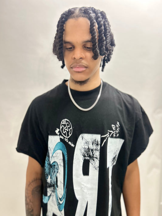 Infinite Art Tee Blk & Green