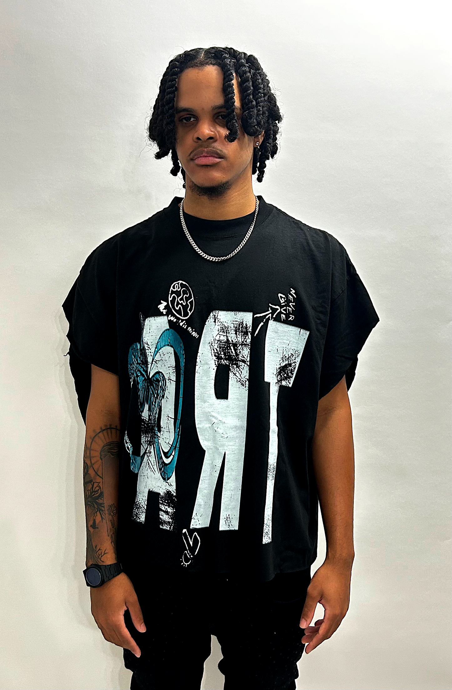 Infinite Art Tee Blk & Green
